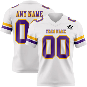 Camiseta de Fútbol Personalizada para Hombre, Cuello en V, Manga Corta, Azul y Blanca, Sublimada, de Poliéster que Absorbe la Humedad, Uniforme de Equipo - Product Image 3