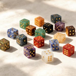 Dés à jouer en acrylique rouge translucide personnalisés D6, vente en gros, ensemble de dés standard à 6 faces pour jeux de société et casino, ensemble de dés en résine - Product Image 5