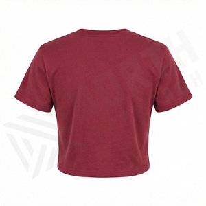 Camiseta sin costuras para mujer, top corto, cuello redondo, lazo, estampado personalizado, tie-dye, camisetas personalizables, ropa deportiva - Product Image 2