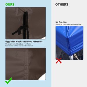 Gazebo e Pergola con Tetto a Baldacchino Color Cioccolato 11.5x11.5ft 2T - Product Image 4