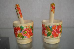 Wooden Herb Pulverizer Mortar Pestle Bowl Handmade Natural <b>Grinding</b> Tool for Seasonings Dry Ingredients NEHA ENTERPRISES Model - Product Image 2