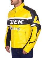 Veste en cuir élégante pour homme, style motard, en cuir de vachette de haute qualité, imperméable, écologique, multi-usages