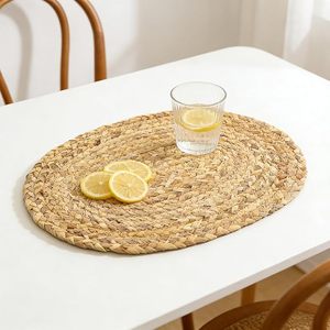 Handwoven Water Hyacinth Table <b>Mat</b> Eco Friendly Natural Dining Placemat Wholesale Manufacturer Bulk Supplier - Product Image 6