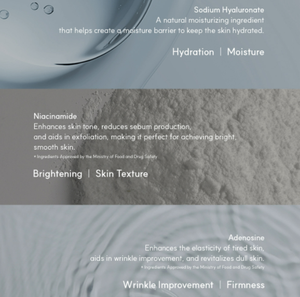 Clotho Vegan Face Skin Ampoule ไวท์เทนนิ่ง ไฮเดรติ้ง ไบรท์เทนนิ่ง แอนตี้ริงเคิล ไนอาซินาไมด์ ไฮยาลูรอนิค แอซิด 50 มล. สำหรับผู้หญิง - Product Image 4