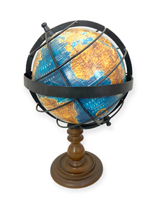Globe terrestre classique en métal de qualité supérieure mettant en valeur les caractéristiques mondiales pour les célébrations de la Journée de la Terre - Product Image 3