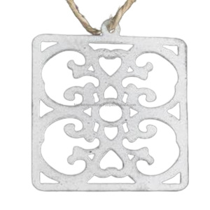 Pájaro decorativo colgante de hierro con revestimiento de polvo blanco terminado para decoración del hogar y otra decoración navideña - Product Image 4