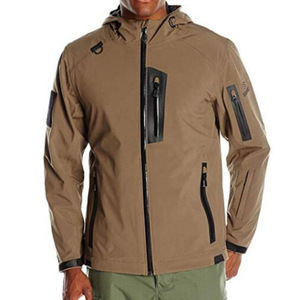 Chaqueta impermeable de color negro de alta calidad para hombre, con logo personalizado, impermeable y transpirable, chaqueta de lana para lluvia y nieve, cómoda. - Product Image 6