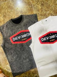 T-shirt Homme Tendance Streetwear à Manches Courtes Imprimé Numérique Écologique Coton Lourd 220g avec Rivets Thermocollés - Product Image 4