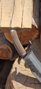 Cuchillo de Caza de Acero al Carbono con Hoja de Punta Caída y Mango de Madera, Cuchillo de Supervivencia para Exteriores - Product Image 2