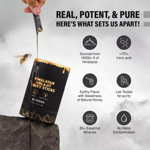 Bâtonnets de miel de Shilajit de l'Himalaya de qualité supérieure, en vrac, pour l'approvisionnement OEM – Miel pur et biologique avec résine de Shilajit pour booster l'énergie et la vitalité - Product Image 2