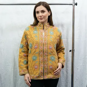 เสื้อแจ็คเก็ตผ้าฝ้ายปักลายดอกไม้ TNT สำหรับผู้หญิง เสื้อแจ็คเก็ตเปิดด้านหน้าสไตล์ชาติพันธุ์ เสื้อคลุมซ้อนทับทันสมัย ชุดลำลองและชุดสำหรับงานเทศกาล - Product Image 5