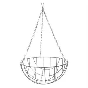 Modern Hanging Metal <b>Plant</b> Pot Circular Design Chrome Plated Indoor Outdoor Use Flower Planter Minimalist Style - Product Image 5