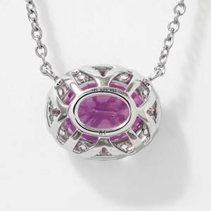 Elegante Collar con Colgante Solitario de Diamante Cultivado en Laboratorio con Corte Corazón en Oro Blanco Sólido de 14K, con Halo y Certificado IGI, Ideal para Cumpleaños - Product Image 2