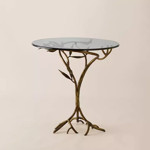 Mesa de Centro de Aluminio Hecha a Mano de Excelente Calidad, Forma Única, Chapada en Oro, Estilo Elegante - Product Image 1