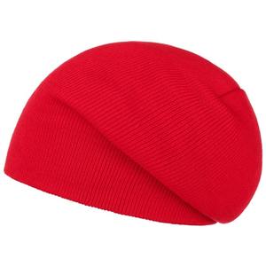 Solid Red Knit <b>Beanie</b> Winter <b>Hat</b> with Folded Cuff Knitted Cap for <b>Men</b> Women - Product Image 2