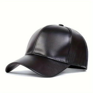 Gorras de Cuero Estilo Urbano Moderno, Gorras de Cuero OEM con Marca Personalizada, Venta al Por Mayor a Granel, Suministro para el Mercado de Ropa de Exportación - Product Image 1