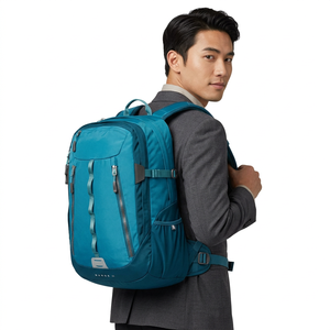 Mochila deportiva de baloncesto azul turquesa – Bolsa multifuncional de gran capacidad para gimnasio, viajes y actividades al aire libre con múltiples bolsillos con cremallera - Product Image 1