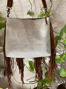 Haute qualité usiné à la main en cuir de vachette frange bandoulière sac à main pour femmes à la mode en cuir véritable Cowgirl sacs à main - Product Image 5