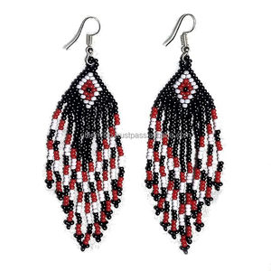 Boucles d'oreilles en perles de verre de haute qualité avec différentes boucles d'oreilles papillon en perles de conception ethnique indienne pour les femmes cadeau de mode - Product Image 4