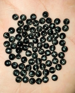 Diopside noir, cabochons de tailles et formes variées, pierres précieuses en vrac, petites fissures, pierre d'astérisme, fabricant, grossiste, usine - Product Image 4