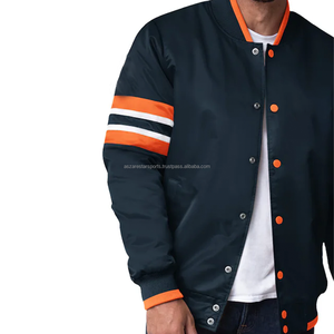 Chaqueta Universitaria Vintage para Hombre, Estilo Corto con Cuello Alto, Bordado de Chenilla y Cadena para Invierno - Product Image 4