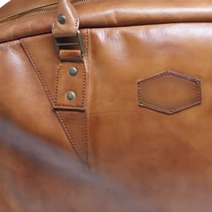 Brown Leather Duffel <b>Bags</b> High Quality Weekender Durable Overnight Luggage Wholesale Cowhide <b>Travel</b> <b>Bags</b> - Product Image 2