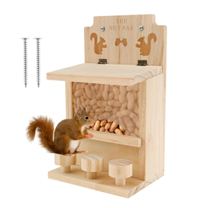 Wooden Squirrel Feeder For Outdoor Use, Nut Dispenser Squirrel Feeder, Window Squirrel Snack Feeder Wholesale From Vietnam - Product Image 4