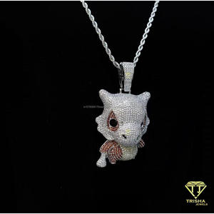Colgante de Moissanita con Diseño de Animal, Plata de Ley 925, Piedra de Color, Estilo Iced Out, Joyería de Moda Personalizada - Product Image 5