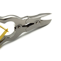 Coupe-ongles Cantilever Gold robuste en acier inoxydable courbé pour ongles incarnés, instruments de podologie à double action