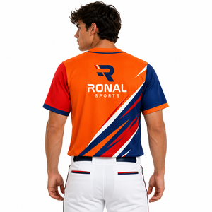 Hot Sale Winter Baseball Jersey 100% Polyester Breathable Athletic Teamwear Short Heat-Transfer Printed Custom Available All - Product Image 4