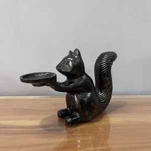 Decorative sculpture with candle holder aluminium <b>T</b>-<b>light</b> candle sculpture black finish home decor - Product Image 2