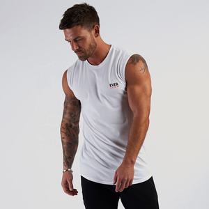 Camiseta sin mangas cómoda con dobladillo redondo para hombre, ropa activa personalizada, nueva moda - Product Image 5