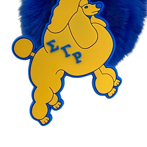 Sigma Gamma Rho Poodle Keychain Fur Pom Pom Keyring Women Greek Letter <b>Bag</b> Charm Stylish Accessory - Product Image 5