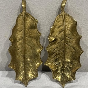 Vintage Leaf Shape Metal <b>Serving</b> Plate <b>Set</b> Gold Finished Decorative Tray Ideal For Snacks Dry Fruits Table Decor And Kitchen Use - Product Image 6