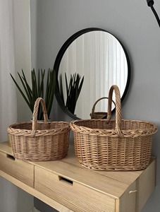 Cestas de Almacenamiento de Frutas Ecológicas Artex Green Earth, Hechas a Mano con Ratán Natural, Modernas, Rectangulares, Multifuncionales - Product Image 1