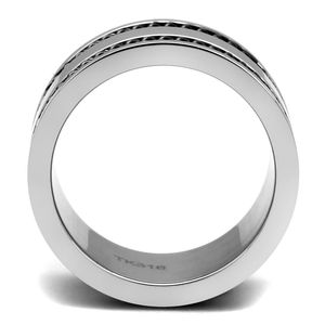 Anello in Acciaio Inossidabile Lucidato TK2927 con Colore Epossidico Effetto Jet per Piatti e Vassoi - Product Image 3