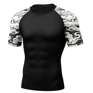 Camiseta Deportiva Ajustada con Estampado Gráfico de Dragón para Hombre, Ropa Deportiva Urbana, Camiseta con Diseño Personalizado, Ropa Deportiva de Capa Base - Product Image 1