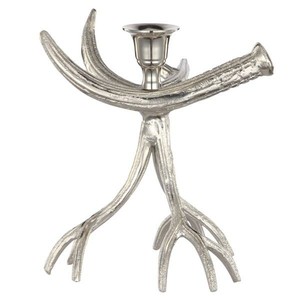 Support de bougie en aluminium fait main, artistique, moderne, porte-bougie décoratif, décoration de table de luxe pour la maison - Product Image 1