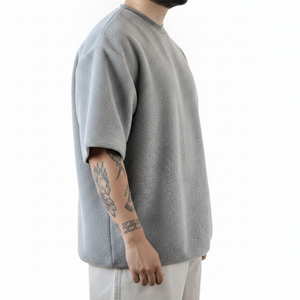 T-shirt Homme Oversize Personnalisé en Coton Lourd de Luxe 100% Coton, Coupe Boxy, Motif Lettres Imprimé, Écologique, Unisexe, OEM - Product Image 3