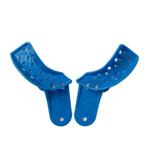 Juego de Bandejas de Impresión Dental Azules, Superior e Inferior, Tamaño Grande, de Plástico, para Guardar Dientes, Herramienta de Odontología, Material de Laboratorio, CE - Product Image 3