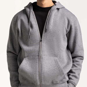 เสื้อฮู้ดซิปแบบสวมใส่สบาย ระบายอากาศได้ดี ออกแบบได้ตามต้องการ ผ้าฝ้ายฟลีซ 100% เสื้อกีฬาฤดูหนาวสำหรับทุกเพศ สกรีนโลโก้ด้านข้างได้ - Product Image 4