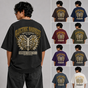 T-shirts surdimensionnés de haute qualité avec logo personnalisé, 230 GSM, poids lourd, 100% coton, épaules tombantes, pour hommes - Product Image 5