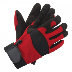 Gants de sécurité robustes en polyester, paume double couche, cuir synthétique souple Amara, ajustement parfait, poignet réglable, antistatiques - Product Image 1