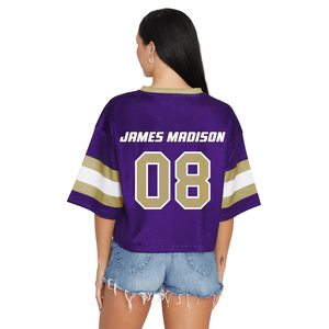 Maillot de sport violet court pour femme, style universitaire, numéro 08, décontracté pour les jours de match - Product Image 2
