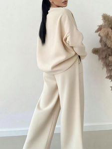 Conjunto Deportivo de Dos Piezas para Mujer, con Cierre, Transpirable, Material Ecológico, para Entrenamiento de Invierno, Running y Uso Casual - Product Image 3