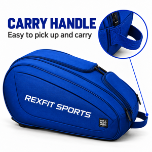 Bolsa Deportiva para Raqueta de Squash con Estampado Frontal Personalizado, Estuche Redondeado con Bolsillo Lateral y Múltiples Compartimentos con Cremallera - Product Image 3