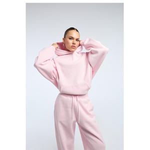Sweat-shirt à capuche surdimensionné gris foncé personnalisé avec logo, pour femme, doux et confortable, sans cordon, vêtements de sport, fabriqué par Twin City - Product Image 4