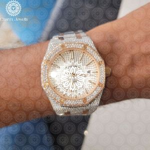 Charm Jewells Luxury Stainless Steel Watch 42mm Round Dial Sapphire Crystal Quartz Movement <b>Chronograph</b> Unisex Fashion Design - Product Image 4