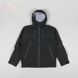 Veste coupe-vent décontractée personnalisée, imperméable, coque rigide, pour l'hiver et les activités de plein air, col montant, fermeture éclair frontale, couleur unie, thermocollée - Product Image 1