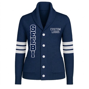 Cardigan en tricot personnalisé brodé style universitaire vintage pour hommes et femmes, idéal pour les fraternités et les sororités - Product Image 4